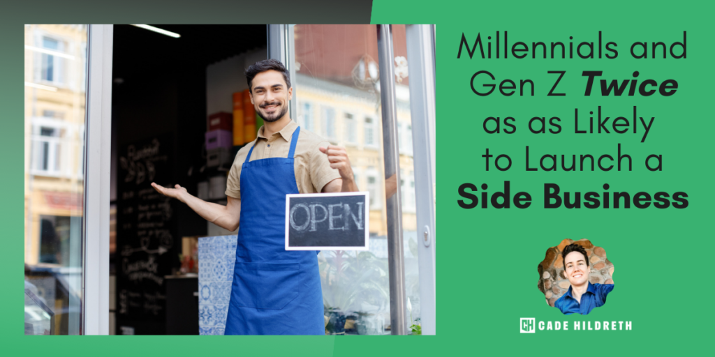 Millennials and Gen Z Twice as as Likely to Launch a Side Business